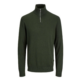 Чоловічий в'язаний кардиган Jack & Jones з чверть-замком, однотонний, розмір XL