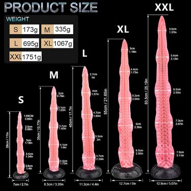 Анальний секс-іграшка HXLXW з довгим щупальцем, XXL - для жінок та чоловіків