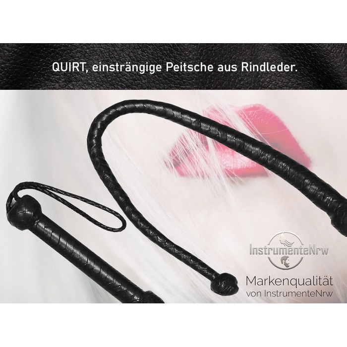 Однострільна батіг КВІРТ з натуральної шкіри
