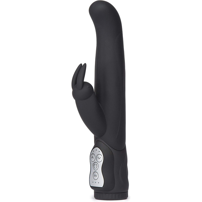 Lovehoney Power Play Rabbit-Vibrator 14 см - вібратор кролик з G-точкою та стимуляцією клітора - 10 функцій, водонепроникний, чорний
