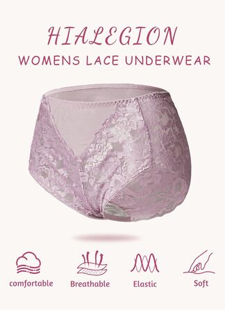 Слідки жіночі мереживні безшовні з високою талією, великі розміри (S-4XL), 6 шт. в наборі (чорний/бірюзовий/червоний/синій/фіолетовий/нюд)