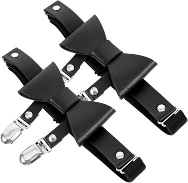 DEARMAMY Петля на ногу, жіночий носовий бандаж, панчошні стрічки, підтяжки для штанів, кліпси для панчіх, ремінь (Чорний, 18.00X10.50X1.00CM)