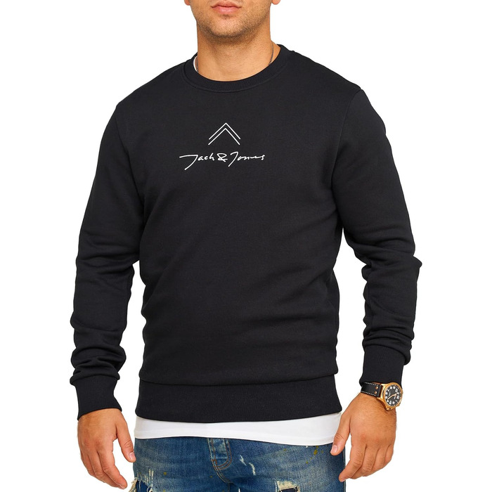 Чоловічий світшот Jack & Jones Infinity Austin, чорний, розмір S