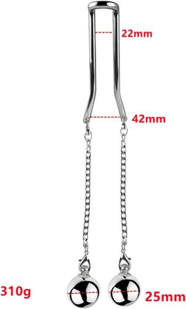 Сталевий Ball-Stretcher Hrekssi з металевими кульками (2 шт.) - кільце для статевих органів, CBT, вага для яєчок, тренажер для покращення ерекції, для чоловіків, 25 мм
