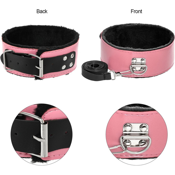 Набір для БДСМ зв'язування (12 предметів): наручники, фіксатори для щиколоток, анальний плагін, клямки для сосків, м'ячик-кнебель, перо-піксель, маска для очей, батіг, лопатка, бавовняне мотузка (рожевий та чорний)