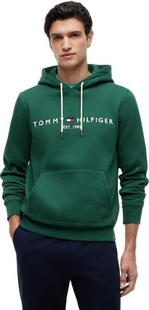 Чоловічий худі Tommy Hilfiger з капюшоном та логотипом Toy Logo, колір Street Green, розмір XL