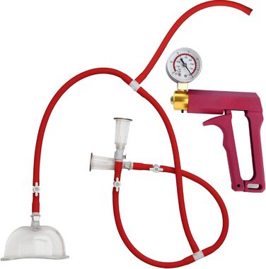 Набір для стимуляції статевих органів - вагінальний насос з манометром та перемикачем. Професійний набір для дорослих, для жінок та пар. Інтимні іграшки для стимуляції клітора та сосків. SM іграшки преміум-класу.