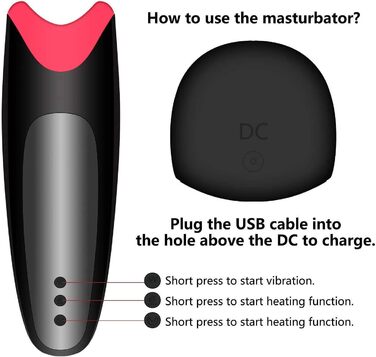 Вібратор для чоловіків з підігрівом та функцією Jet, 15 режимів, вологостійкий. Масажер для інтимного використання.