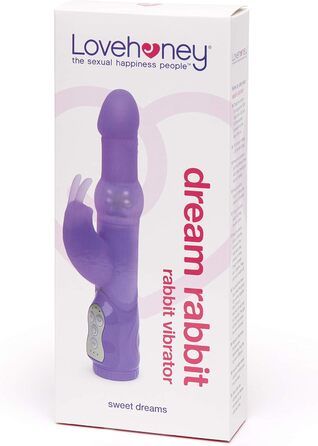 Вібратор Lovehoney Dream Rabbit - 10 функцій, обертові перлини, водонепроникний, для жінок, фіолетовий