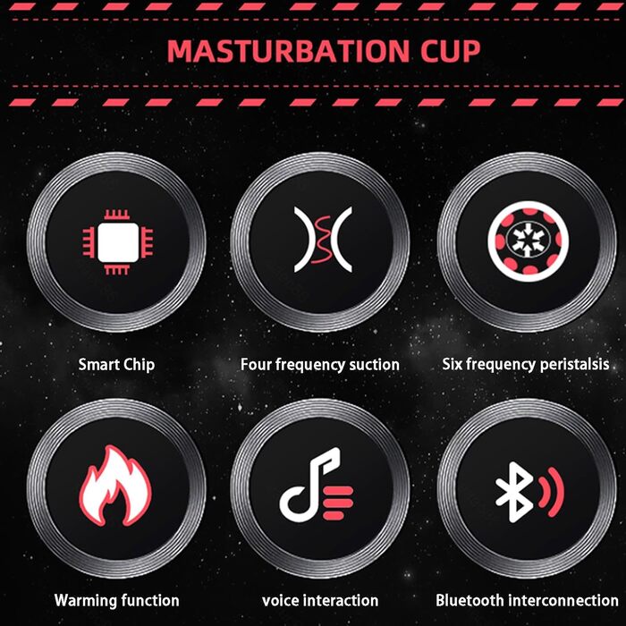 Електричний масажер для чоловіків з 4 режимами, нагріванням та 6 перистальтичними режимами