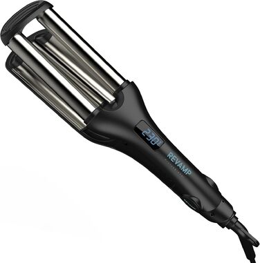 Конічний керамічний плойка Revamp Progloss Big Wand для локонів та хвиль (32-19 мм) з іонною технологією, підставкою та терморукавичкою