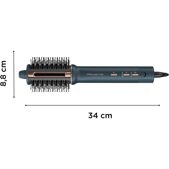Стайлер-фен 2в1 Rowenta Ultimate Experience CF9620F0 з іонізацією, набором з 3 насадок та Pro Keratin, Метал Блакитний