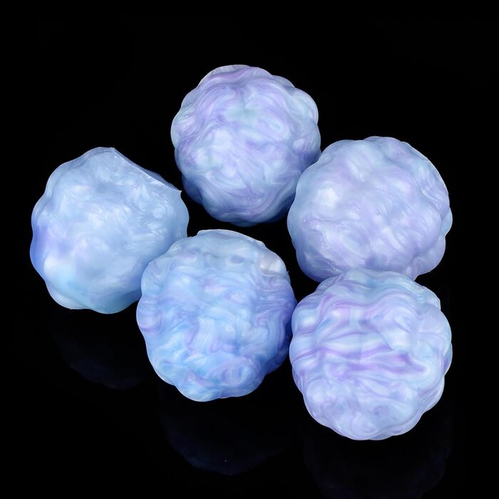 Анальні кульки з рідкого платиновиого силікону HXLXW для стимуляції G-точки та розширення анусу (5 шт.)