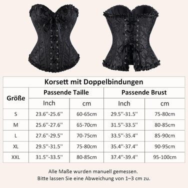 TRIWORKS Корсетний топ для жінок: корсеж, шнурівка, бюстгальтер, корсет, сатин, мереживо, для карнавалу та Різдва, S-XXL, чорний та червоний XL