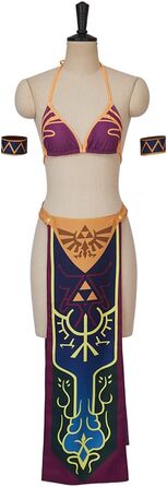 Костюм косплею Принцеси Зельди VEECOOCOS: сексуальний набір нижньої білизни, костюм на Хелловін, сукня 3XL фіолетового кольору