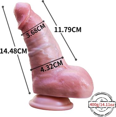 Реалістичний дилда для досвідчених користувачів, текстурований силіконовий аналогічний пеніс для тренування G-точки з присоском для гри без допомоги Destroyer