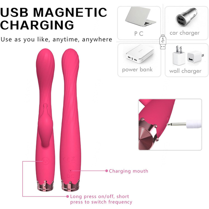 Вібратор Rabbit для жінок G-Spot, 10 режимів, синій