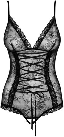 Корсет-боді Obsessive Slevika, чорний, розмір 34 (виробник 36), XXL