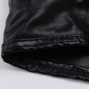 Сексуальний костюм-комбінезон з латексу та шкіри для жінок, чорний, ZAB, відкритий крок