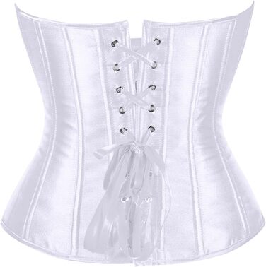 Корсет Sexy Daen, топ-корсет Daen, корсетний топ Daen Black Swan, готичний топ Push Up, корсетна корселетка Daen, топ-корсет Burlesque (XL, білий)