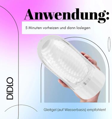 Електричний мастурбатор для чоловіків DIDLO Rotor-MM15 Special Edition, MICAELA SCHÄFER, обертання та вібрація, USB-зарядка, 30 см (Heating Cup)