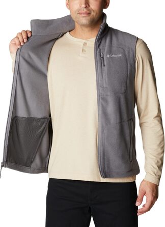 Чоловічий флісовий жилет Columbia Fast Trek Fleece Vest, сірий (City Grey), сезон Осінь-Зима 2024/2025
