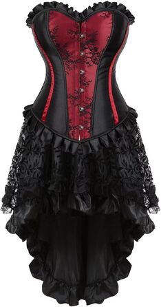 Корсетне плаття Ютрісуйо - корсет, корсаж, готичний стиль, червоний (XXS, 73003wine)
