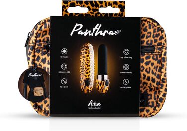 Вібратор для жінок Panthra Lippenstif Asha – Leopard – міні вібратор Bullet, водонепроникний, з чохлом