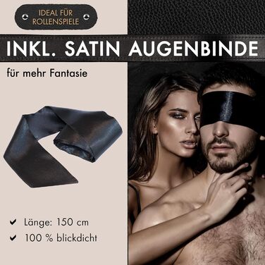 Набір для бондейжу Liebesfreunde® з кріпленнями для ліжка, наручниками та маскою для очей - BDSM для пар | Стабільний набір для сексуальних ігор