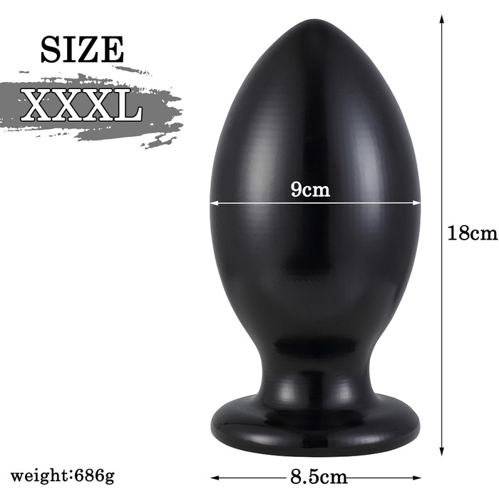 Анальний пробка-розширювач BDSMLOVE (XXXL) для жінок та чоловіків, еротична іграшка для пар