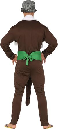 Костюм для вечірок FIESTAS GUIRCA з прихованим повідомленням для дорослих - шаль, пояс, комбінезон, пеніс та капелюх. Ідеально для холостяцьких вечірок, дорослих вечірок та веселих свят. Розмір M (48-50)