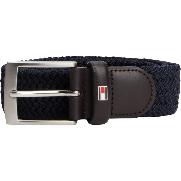Чоловічий текстильний ремінь Tommy Hilfiger New Adan Belt 3.5, синій (Sky Captain), розмір 95