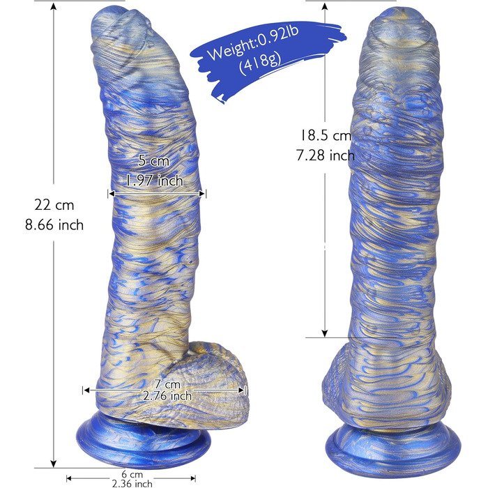 Реалістичний дилда для жінок 22 см, MOCOYA з потужним присоском, іграшки для дорослих, анальні іграшки, A-Blaugold