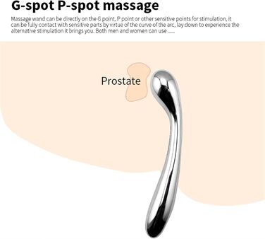 Металевий анальний дildo Yasexx з двома головками для стимуляції G-точки та простати (для чоловіків та жінок)