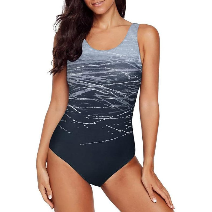 Світшот Bsubseach для жінок з контролем живота, купальник з перехресною спинкою, сірий, L