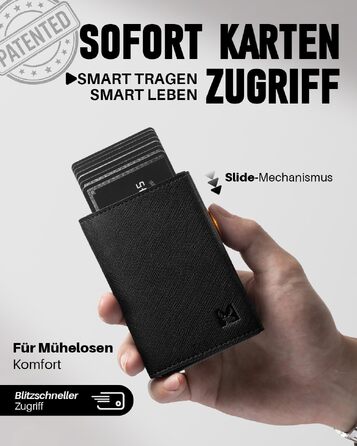 Чоловічий гаманець зі смарт-відділенням, RFID-захистом та вікном для фото, чорний з хрестоподібним візерунком, на 11 карток