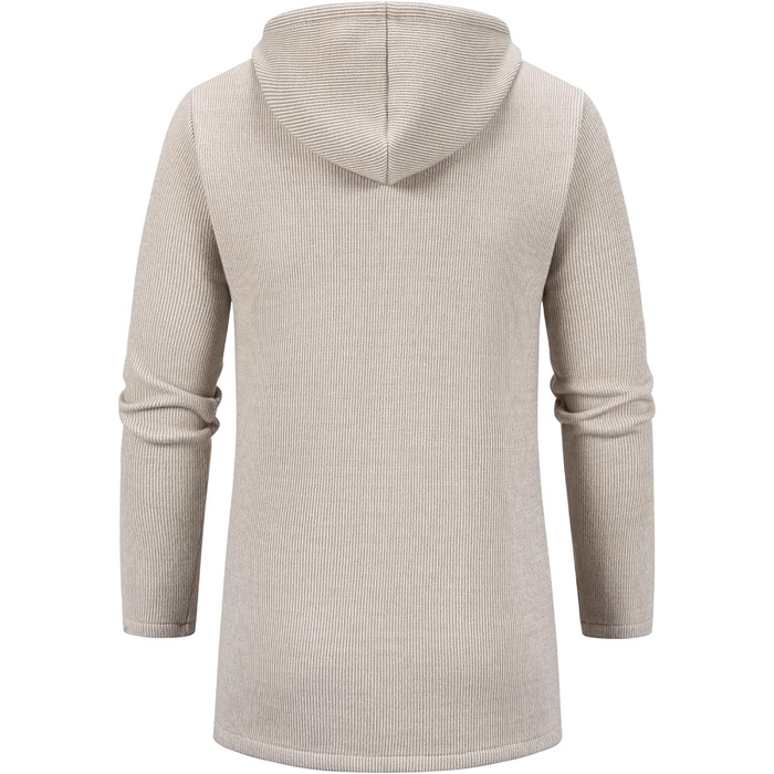 Чоловічий в'язаний кардиган MODFUL з капюшоном та блискавкою, теплий Strickpullover середньої довжини, бежевий, розмір XXL