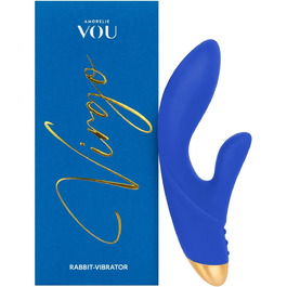 Вібратор Amorelie Virgo Premium для клітора та G-точки, 2x7 режимів, Dual Motor (блакитний)