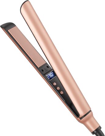 Випрямляч для волосся Ceramic Straight 2 в 1: керамічний випрямляч та плойка для гладкого і блискучого волосся, універсальна напруга, чорний