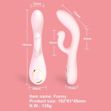 Вібратор для жінок та пар Sexspielzeug Rabbit, рожевий, 12 режимів, силікон