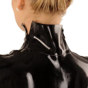 Латексний боді з лакованої шкіри чорного кольору - жіночий костюм-комбінезон, catsuit, латексний повсякденний костюм для клубу, повсякденний боді з довгим рукавом, облягаюча спідниця-легінси, спідня білизна, клубний одяг, костюм котячої жінки з блискавкою