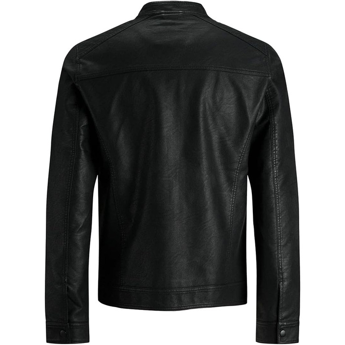 Чоловіча куртка Jack & Jones зі штучної шкіри, чорна, розмір S