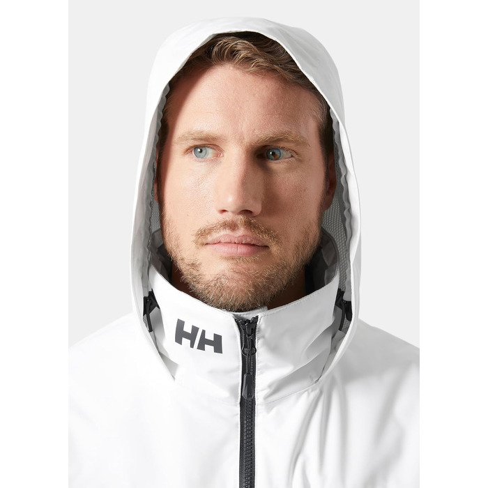Чоловіча утеплена куртка-мідлеєр Helly Hansen Midlayer Crew Jacket 2.0 з капюшоном, водонепроникна outdoor-куртка, біла, розмір 4XL