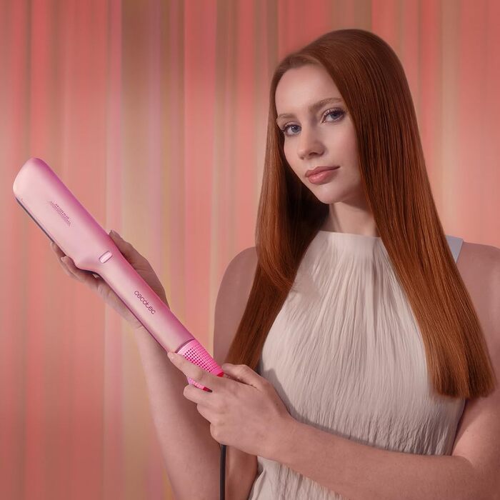 Випрямляч для волосся з функцією обдуву Cecotec Air Lisse Champagne: 3 режими роботи, 3 рівні температури (100-230°C), іонізація, колір шампань