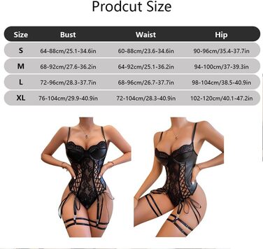 Комплект білизни сексуальний боді з мереживом та підв'язками, пуш-ап, квітковий пояс, жіночий комбінезон