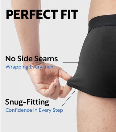 Боксерки чоловічі Separatec 7 шт. з подвійним мішечком, бамбук/район, чорні