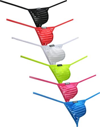 Сексуальні танга для чоловіків iKingsky з вигинкою, 6 штук, XL