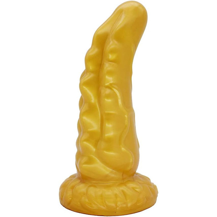 Анальний стимулятор ChicLSQ з сильним присоском, силікон, G-spot, для жінок (Золотий)