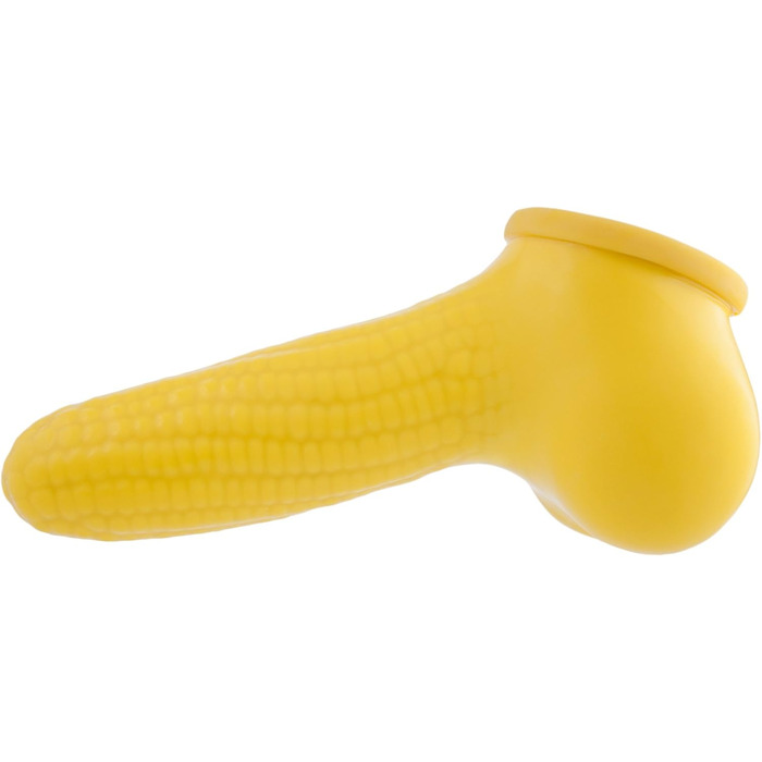 Штучний презерватив-накладка на пеніс з дизайном кукурудзи (13 см)