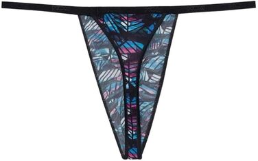 HOM Herren Blackrock G-String Trunks L Schwarz - труси чоловічі G-String, чорні, розмір L